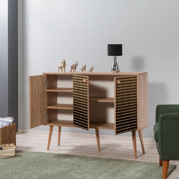Hanah Home Mega-220 Consola Abstracta en Roble Sonoma Hanah Home Mega-220 Consola Abstracta en Roble Sonoma